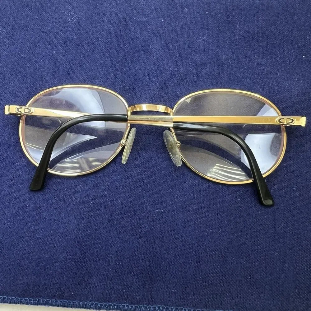 Vtg 80S Christian Dior Frames Only Austria 2778 Gold W Marbled Decor 51-19-135